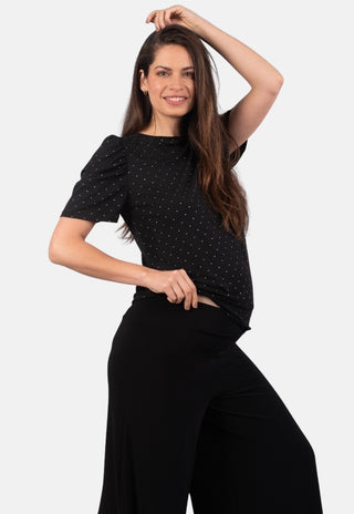 Pantalon Palazzo Maternal Pame Negro
