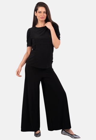 Pantalon Palazzo Maternal Pame Negro