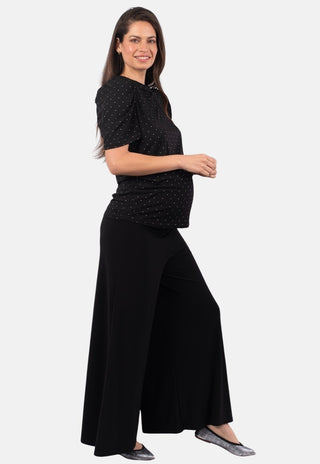 Pantalon Palazzo Maternal Pame Negro