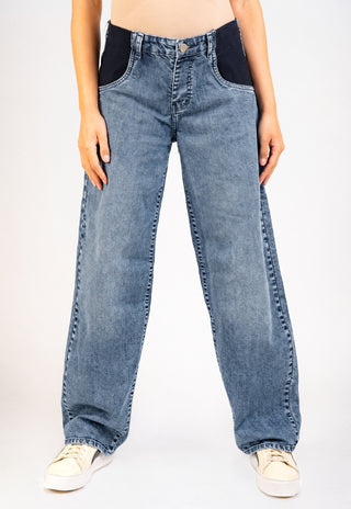 Jeans Baggy Azul Pre Natal y Post Parto - Ancho
