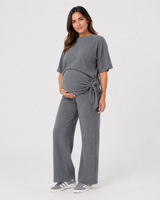 Pantalon Palazzo Maura Marengo Maternal con Lazo en Pretina
