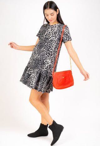 Vestido Maite Animal Maternal y Lactancia Cierre Invisible Manga Corta