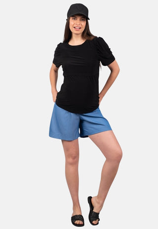 Polera Maternal y Lactancia Florencia Negro