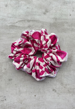 Maxi-Colet (Scrunchie) Rombos Fucsia