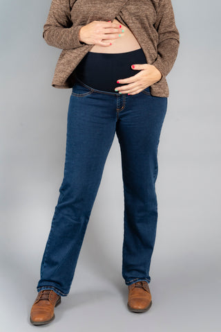 Jeans Straight Fit Azul Pre Natal y Post Parto - Recto