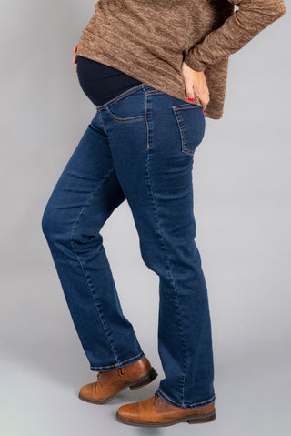 Jeans Straight Fit Azul Pre Natal y Post Parto - Recto