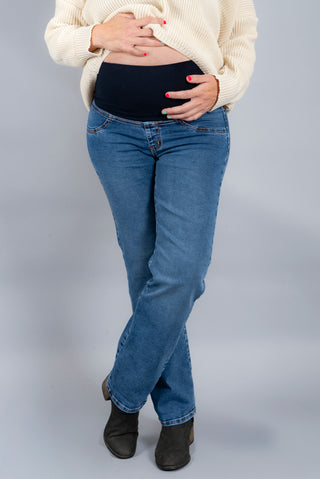 Jeans Straight Fit Medium Light Pre Natal y Post Parto - Recto