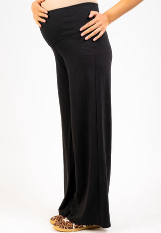 Pantalón Luzma Negro Pre Natal y Post Parto Palazzo