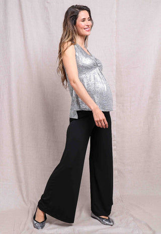 Pantalon Palazzo Maternal Pame Negro