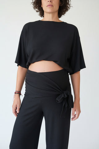 Polera Fran Negro Maternal con Reguladores de Largo