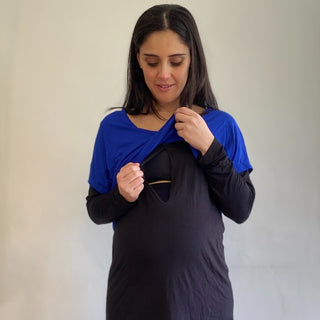 Polera Maternal y Lactancia Josefa Azulino