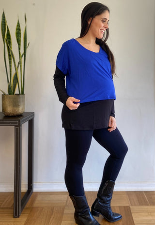 Polera Maternal y Lactancia Josefa Azulino
