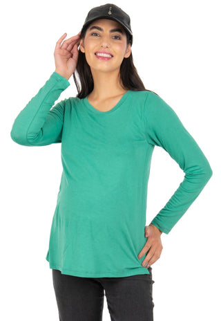 Polera Maternal y Lactancia Maria Verde Claro