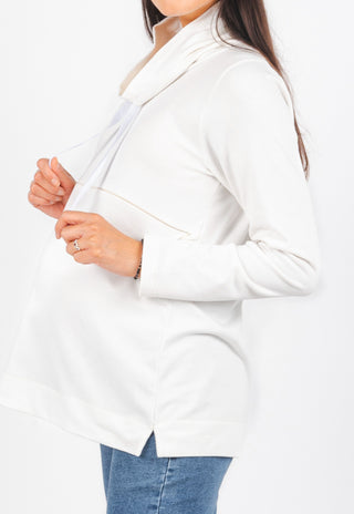 Polerón Coca Crudo Maternal y Lactancia con Cierre