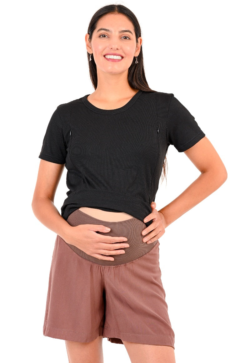 Short Maternal Café Tencel