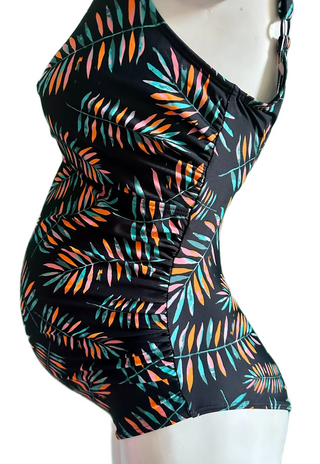Traje de Baño Maternal Estampado Naranjo