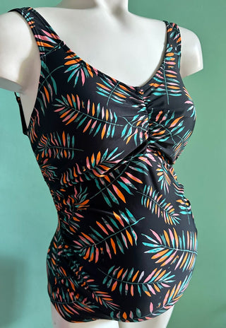 Traje de Baño Maternal Estampado Naranjo