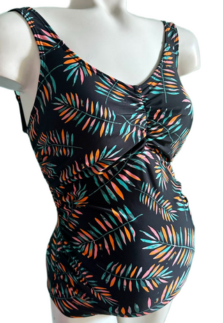 Traje de Baño Maternal Estampado Naranjo