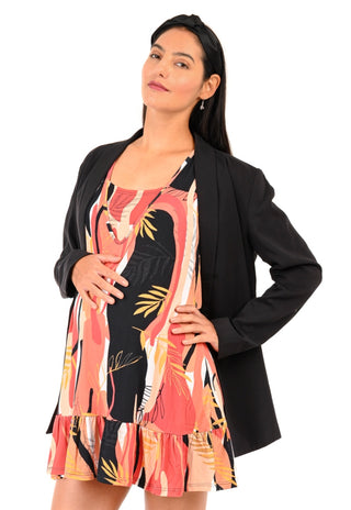 Vestido Cata Naranjo Pre Natal y Lactancia Manga Corta