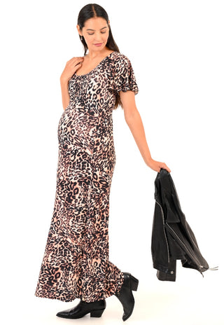 Vestido Trini Animal Maternal y Lactancia Manga Vuelo