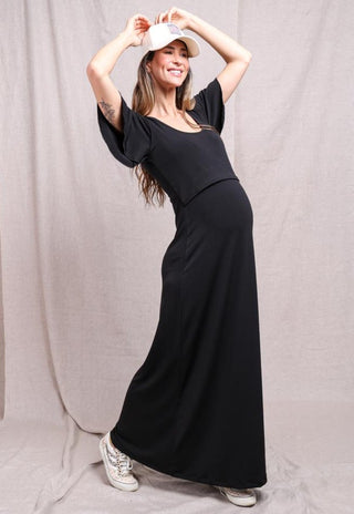 Vestido Maternal y Lactancia Trini Negro