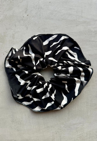 Maxi-Colet (Scrunchie) Estampado Negro