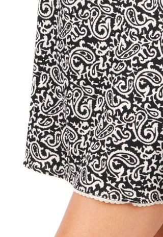 Camisa de Dormir Fernanda Estampado Negro Pre Natal y Lactancia - Madremia