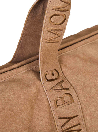 Bolso maternal Mommy Bag Camel tela agamuzada
