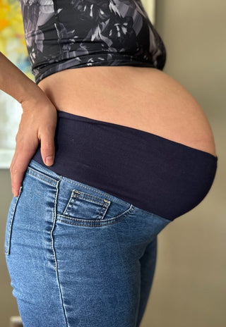 Jeans Maternal Cropped Azul - Madremia