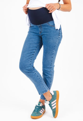 Jeans Maternal Cropped Azul - Madremia