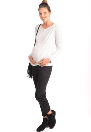 Jeans Maternal Cropped Negro - Madremia