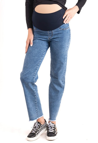 Jeans Maternal Recto Azul - Madremia