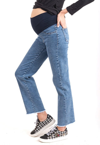 Jeans Maternal Recto Azul - Madremia