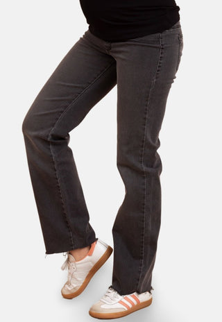 Jeans Maternal Recto Gris - Madremia