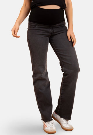 Jeans Maternal Recto Gris - Madremia