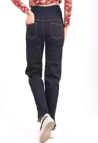 Jeans Maternal Recto Raw - Madremia