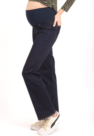 Jeans Maternal Recto Raw - Madremia