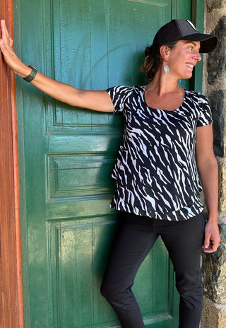 Polera Maternal y Lactancia Barbara Estampada - Madremia