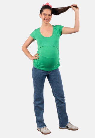 Polera Maternal y Lactancia Carmen Verde - Madremia