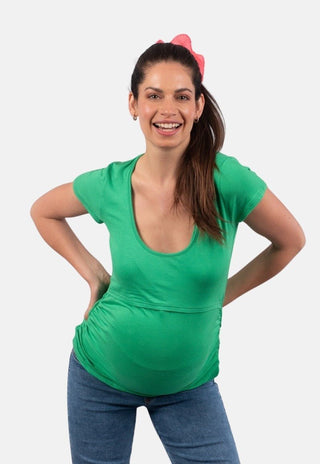 Polera Maternal y Lactancia Carmen Verde - Madremia