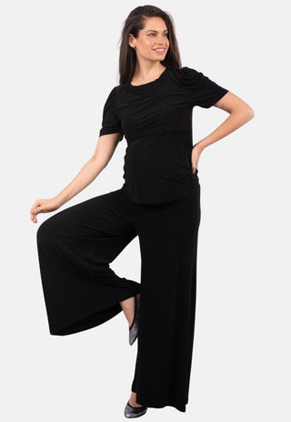 Polera Maternal y Lactancia Florencia Negro - Madremia