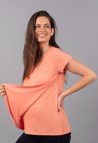 Polera Maternal y Lactancia Maria Coral - Madremia