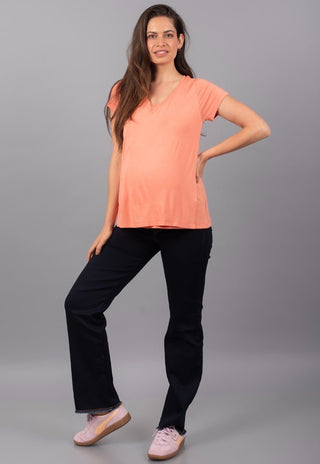 Polera Maternal y Lactancia Maria Coral - Madremia