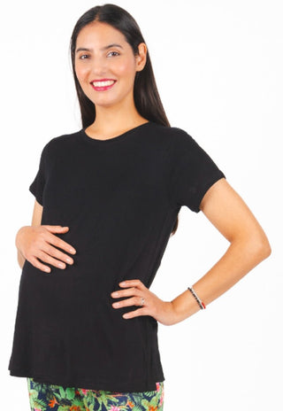 Polera Maternal y Lactancia Maria Negro - Madremia