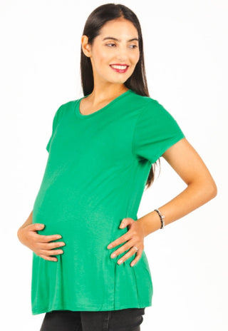 Polera Maternal y Lactancia Maria Verde Manzana - Madremia