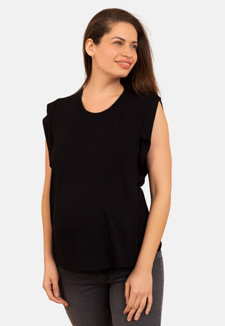 Polera Maternal y Lactancia Martina Negro - Madremia