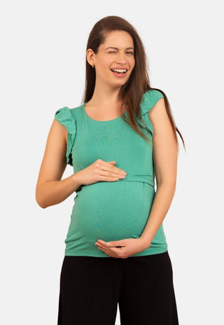 Polera Maternal y Lactancia Moni Verde - Madremia