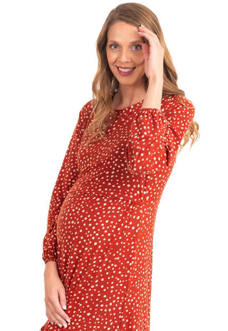 Vestido Maternal y Lactancia Juana Puntos - Madremia