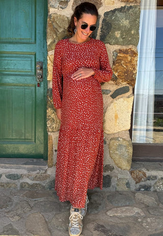 Vestido Maternal y Lactancia Juana Puntos - Madremia