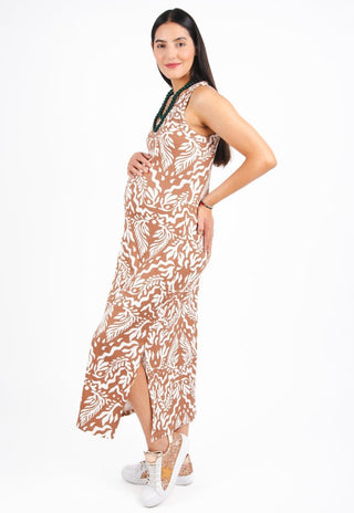 Vestido Maternal y Lactancia Julieta Cafe - Madremia